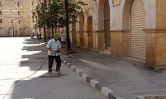 متابعة أعمال النظافة بمنطقة روضة السيدة زينب