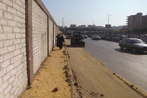 صب بردورات خرسانية بطريق الأوتوستراد