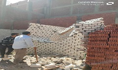 إزالة في المهد على أرض زراعية بمنطقة ملاءة عزبة الوالدة