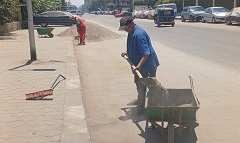 رفع كفاءة منظومة النظافة بمحيط مكتبة مصر العامة 