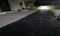 ترميم اسفلت متهالك بجاردن سيتي